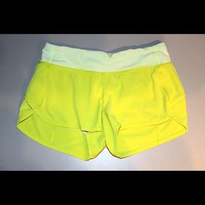 Yellow Lululemon Shorts